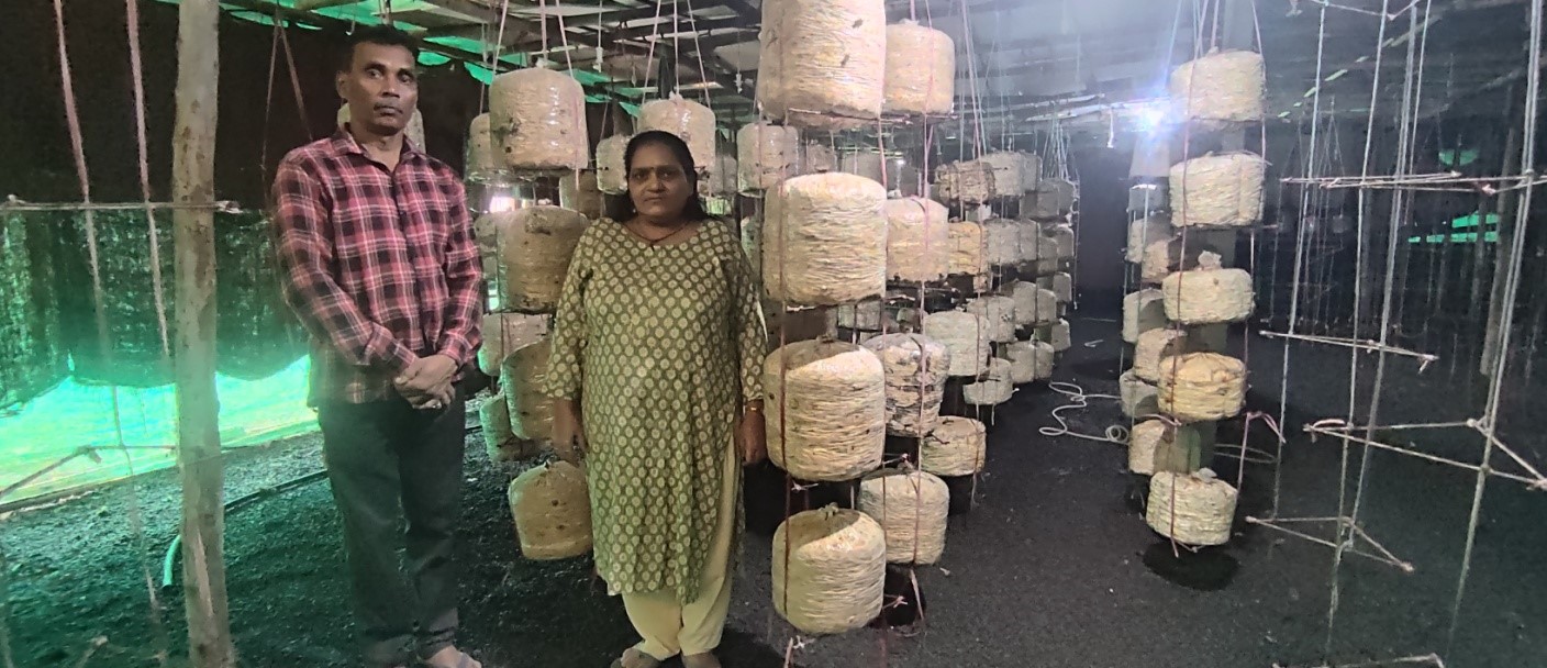 પોતાના ફાર્મમાં ઉભા રંજનાબેન અને રમણભાઈ